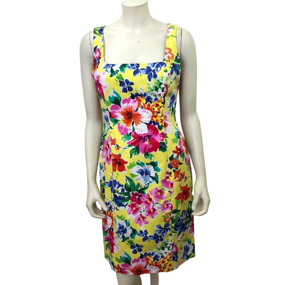 AMERICAN LIVING FLORAL SHEATH SLEEVELESS DRESS‎ SIZE 6